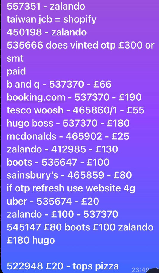 bins list 1