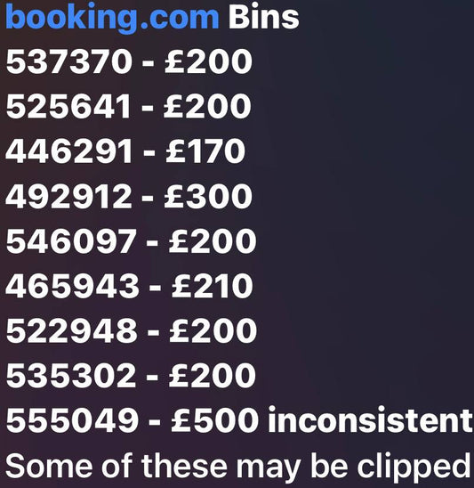 bin list 2