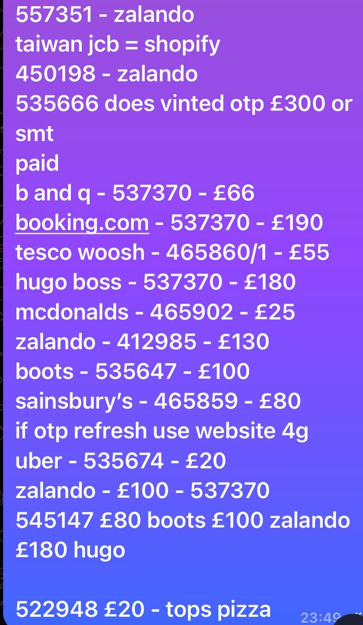 bin list 3